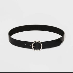 Women's Round Buckle Belt - Wild Fable™ Black -Size S